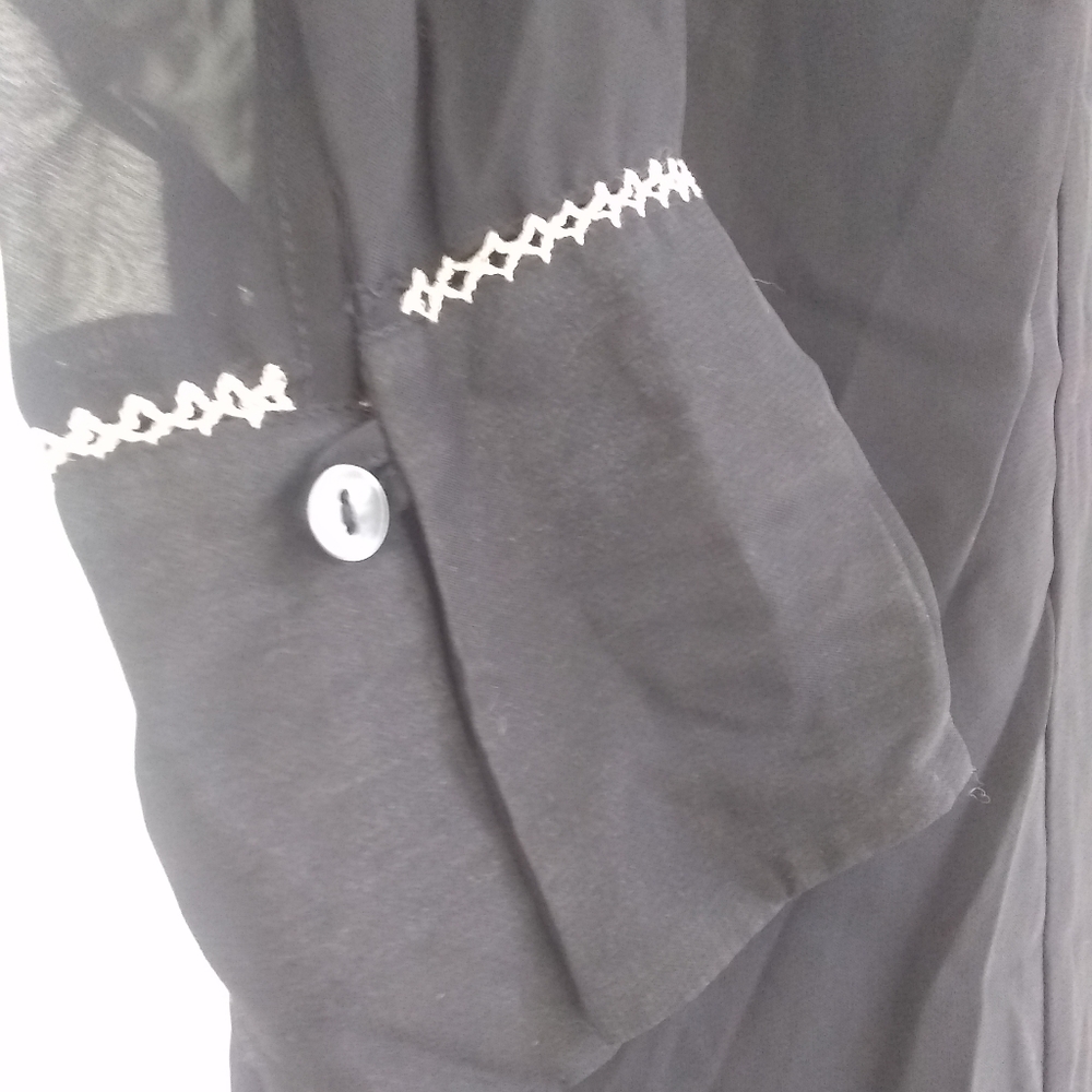 Vintage Maxi Sheer Blouse, XL-2 - Picture 11 of 14